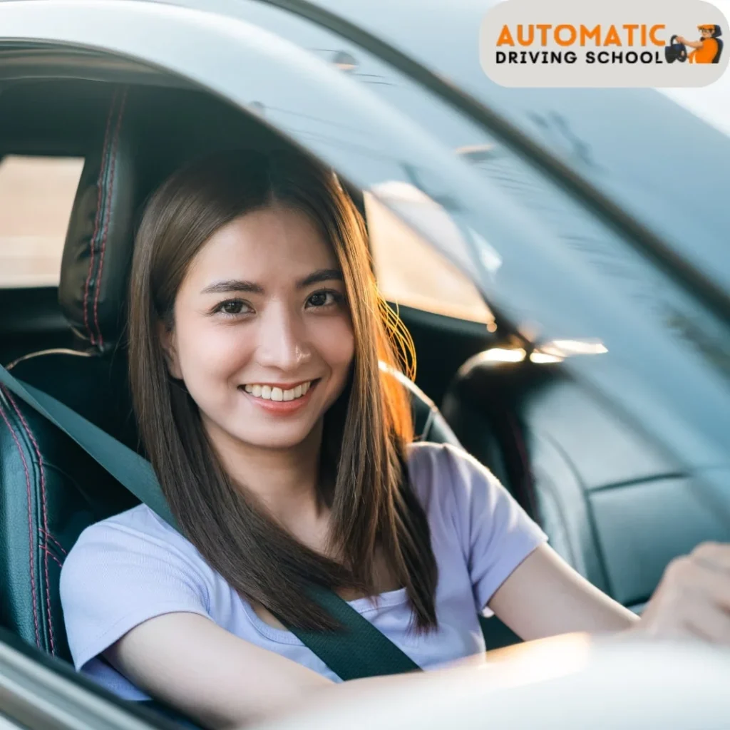 female driving instructor
